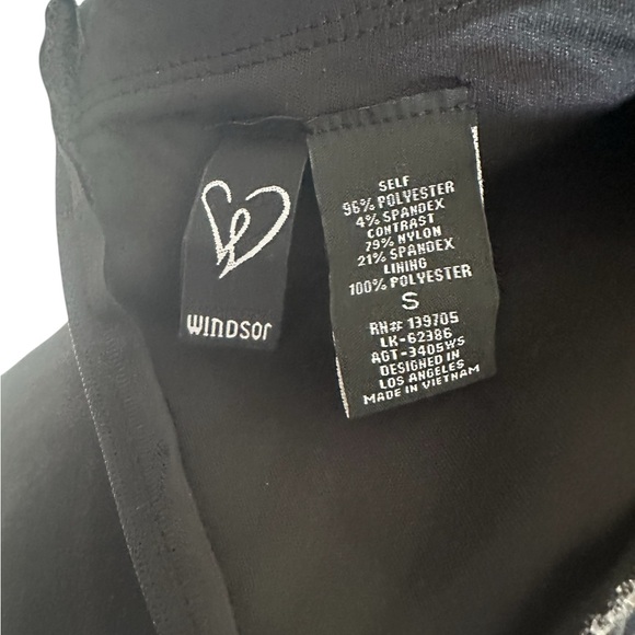 Windsor Black Dress with Sheer Accents, Evening gown, Sweetheart neckline SZ S - Picture 6 of 16